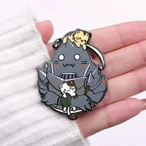 Fullmetal Alchemist Alphonse Elric with Kittens Enamel Pin
